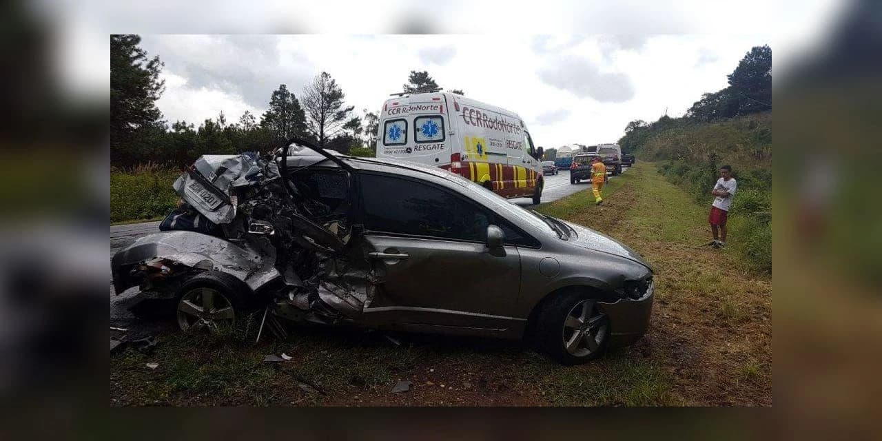 Família que viajava para Prudentópolis para visitar parentes se envolve em acidente e jovem de 15 anos morre