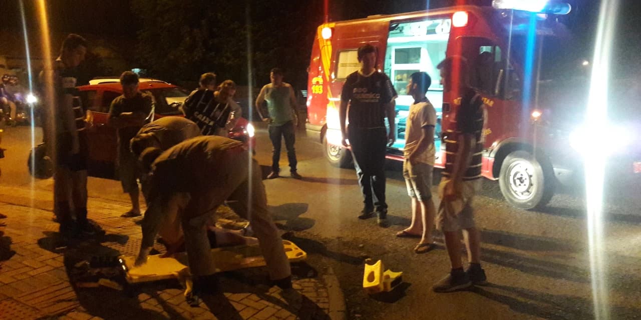 Acidente entre moto e carro foi registrado em Prudentópolis