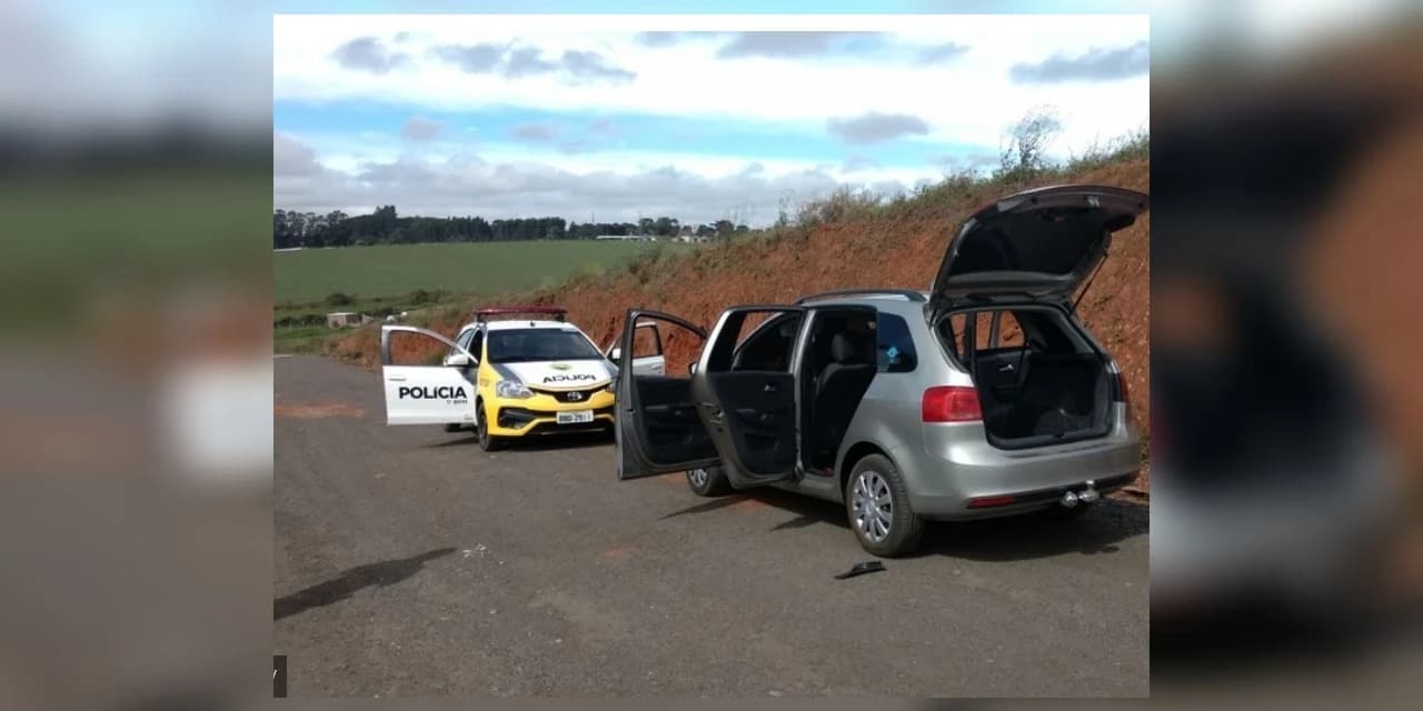 Um dos carros usados na fuga dos assaltantes do banco em Carambeí era de Prudentópolis