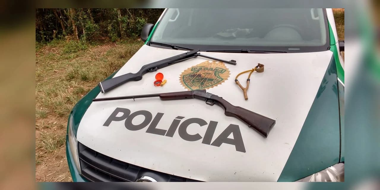 Homem é preso com materiais de caça em Ponta Grossa