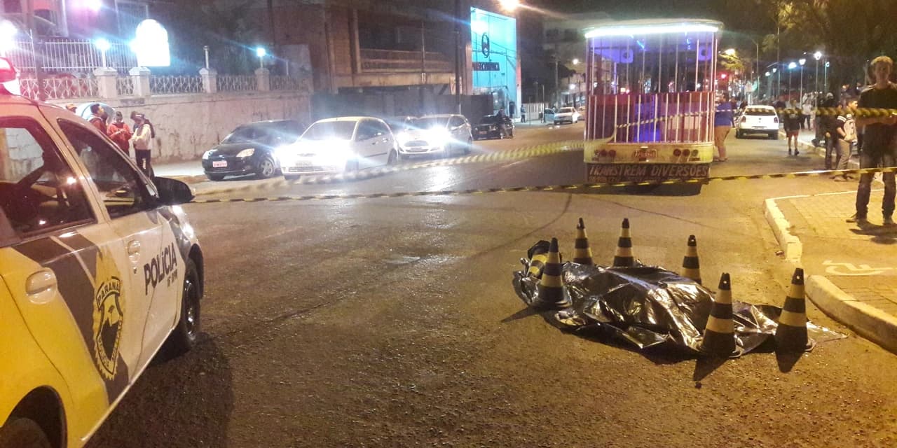 Acidente com trenzinho deixa uma vítima fatal no centro de Prudentópolis