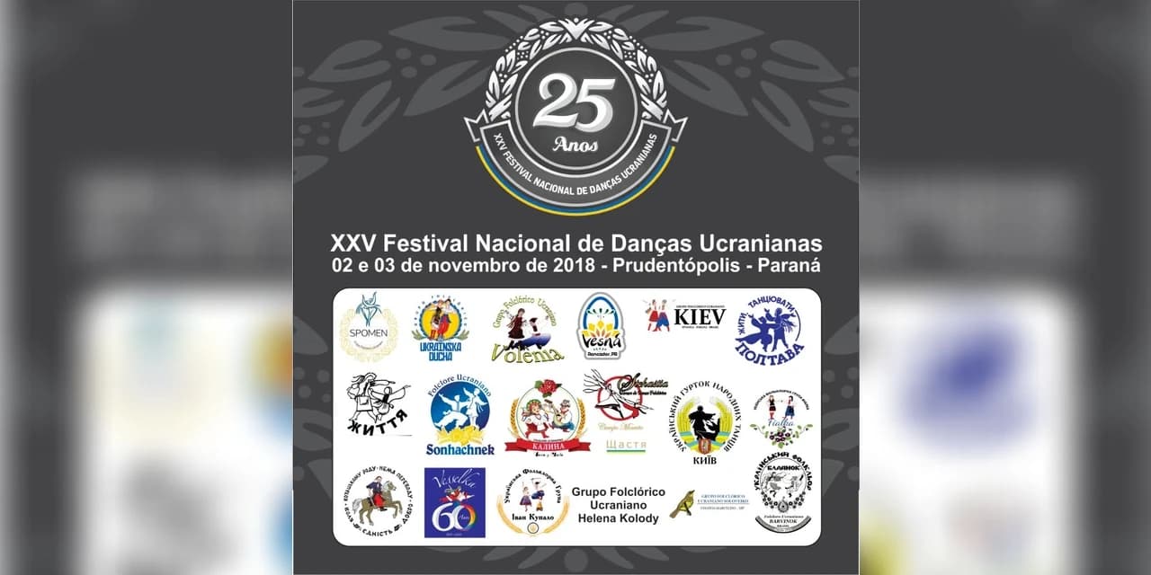 PRUDENTÓPOLIS SE PREPARA PARA RECEBER MAIS DE 600 BAILARINOS DE 18 GRUPOS NO XXV FESTIVAL NACIONAL DE DANÇAS UCRANIANAS.
