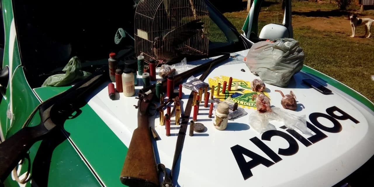 Policia Ambiental realiza prisão de uma pessoa por posse irregular de arma