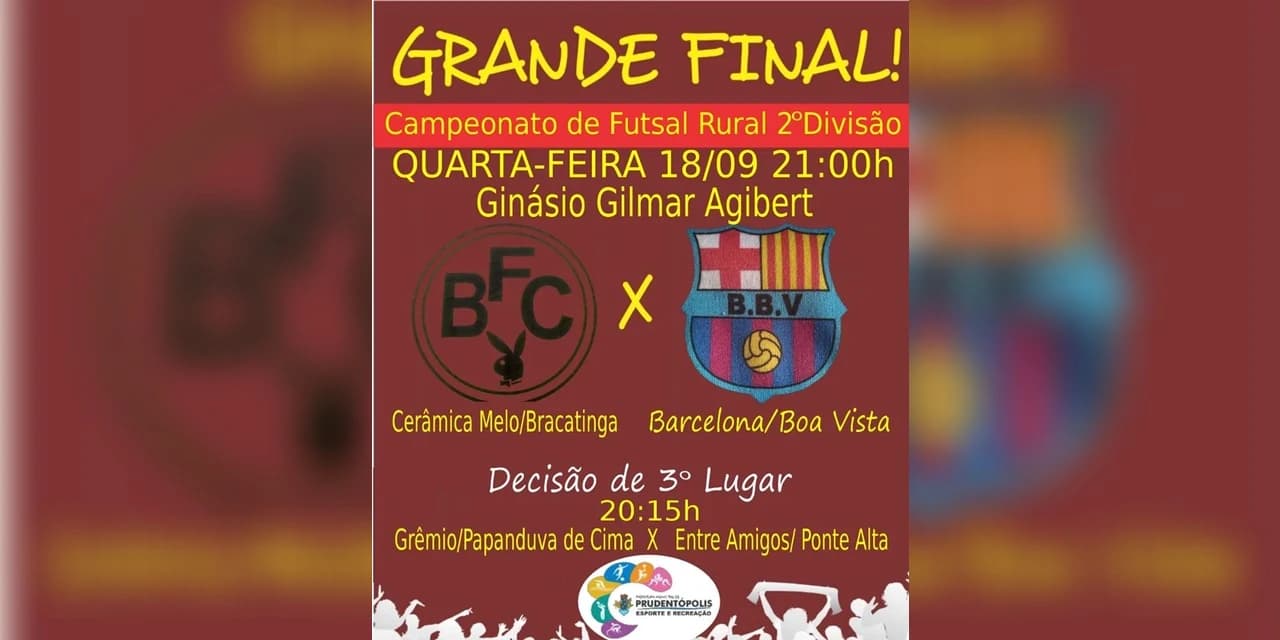 Final da segunda divisão do futsal rural foi cancelada