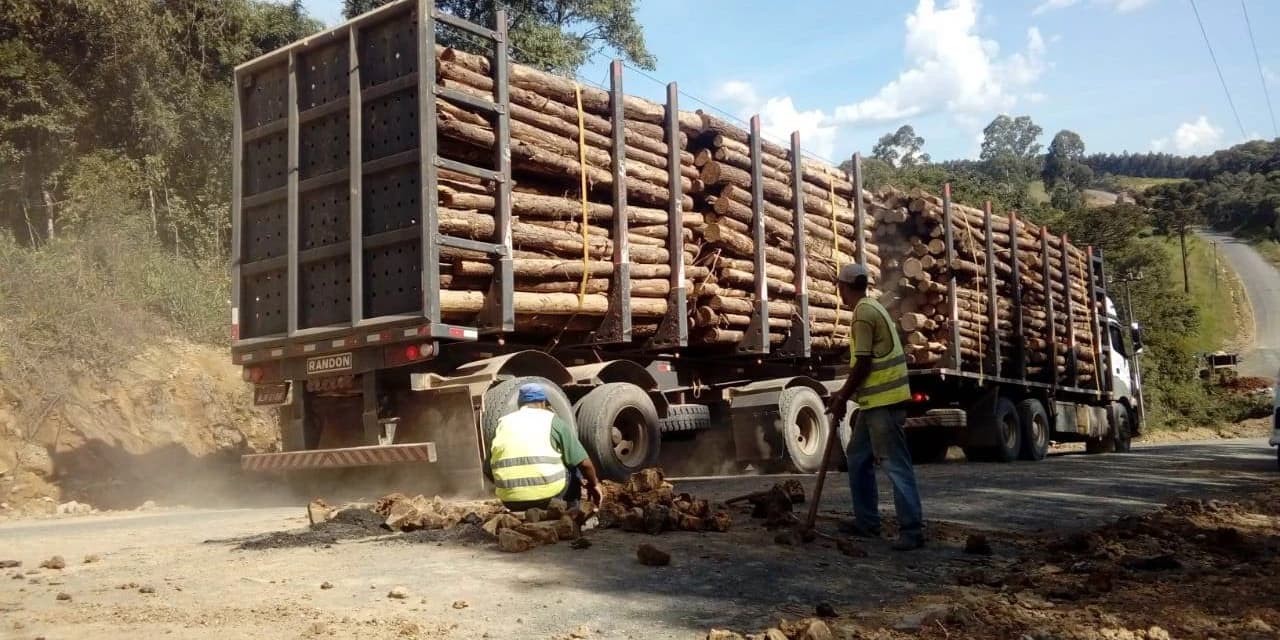 Prefeitura anuncia decreto proibindo a circulação de veículos de transporte de carga pesada de madeira nas estradas rurais.