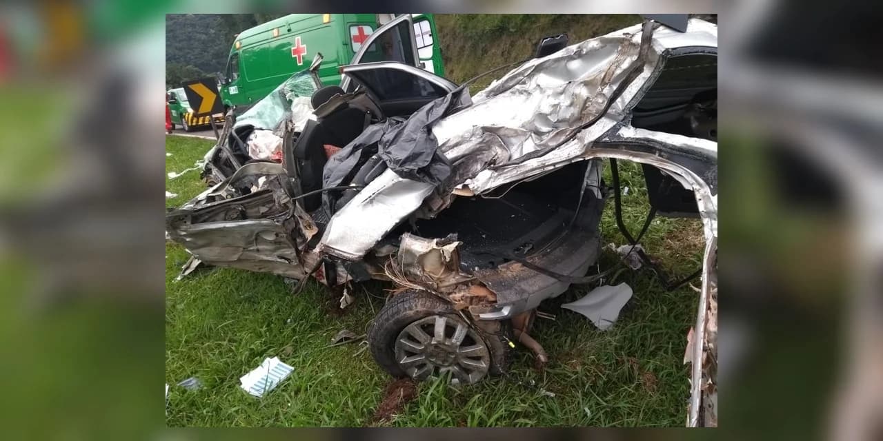 Três pessoas morrem em acidente na BR-277 na Serra da Esperança