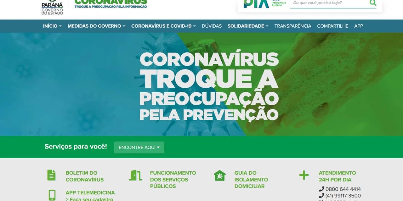 Paraná é um dos estados com maior transparência quanto à Covid-19