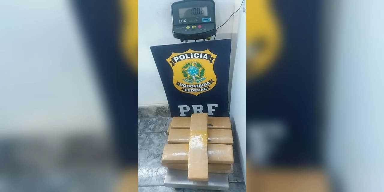 PRF realiza apreensão de droga com passageiro que utilizava veículo de aplicativo de transporte