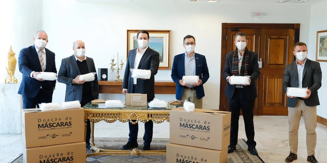 Governo do Paraná recebe doação de 400 mil máscaras