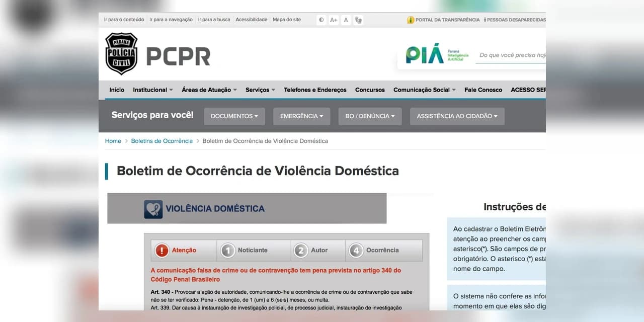 Polícia Civil oferta registro de violência doméstica pela internet