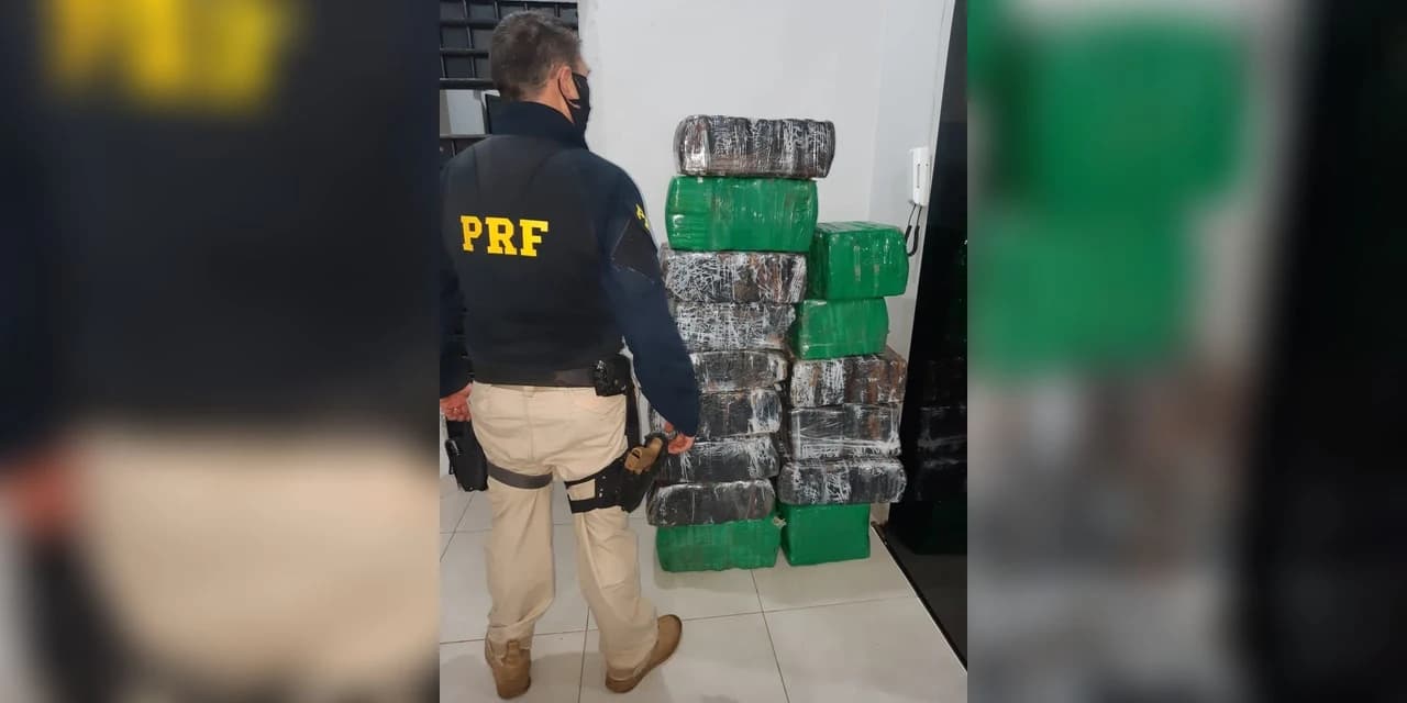 PRF de Irati realiza grande apreensão de drogas