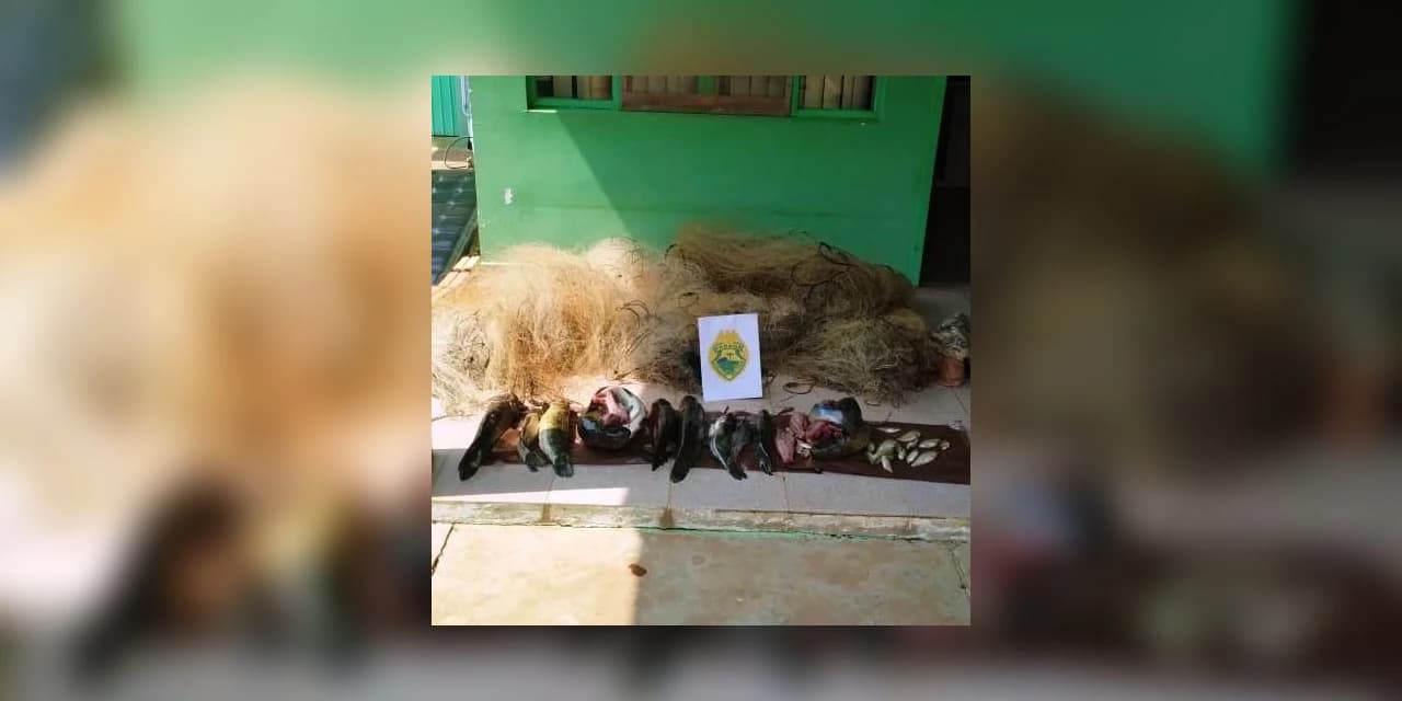 Polícia Ambiental prende em flagrante 4 pessoas.