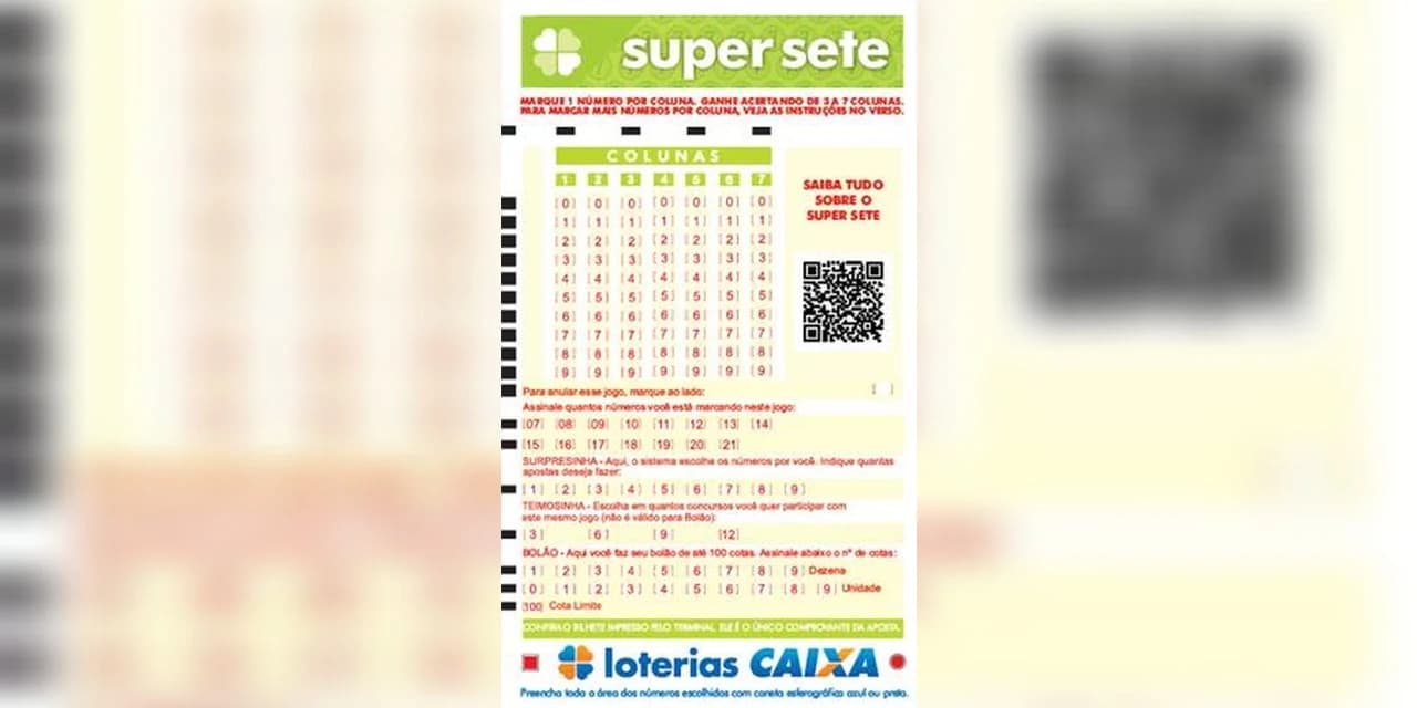 Caixa lança Super Sete, nova loteria com sorteio às 15h.