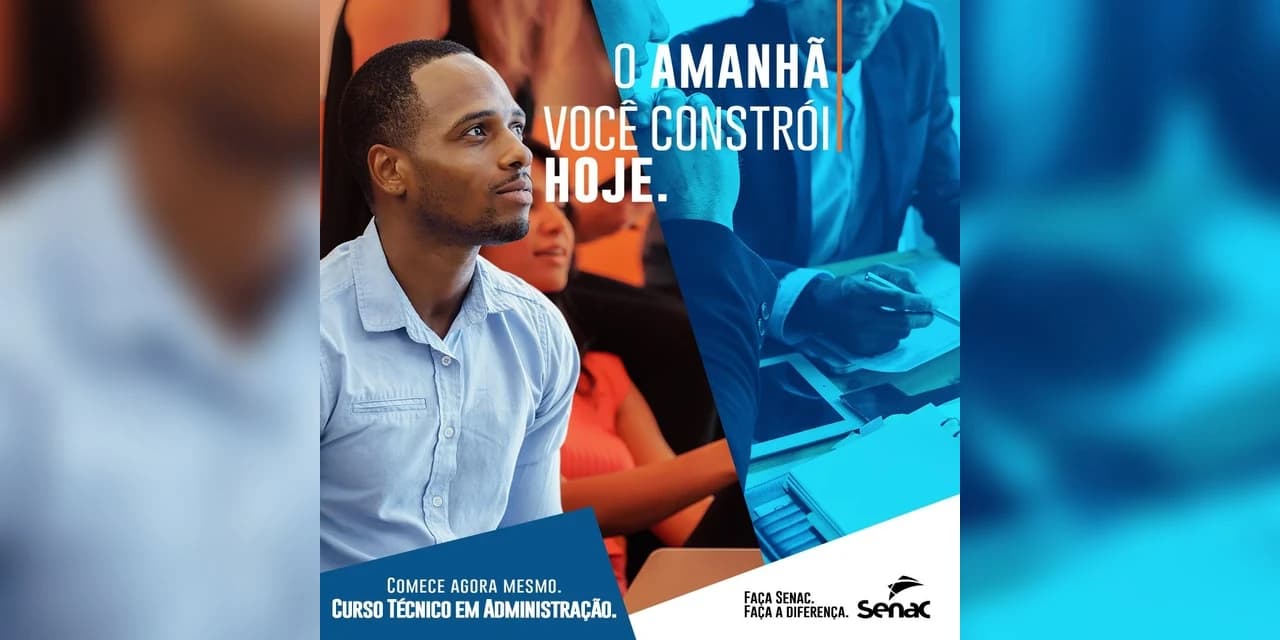 Senac Prudentópolis está com matrículas abertas para o curso de Técnico em Administração