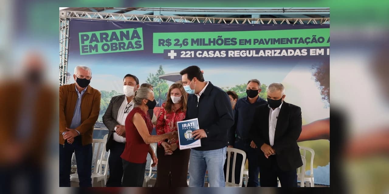 Governador entrega títulos de propriedade e libera pavimentação da área industrial de Irati