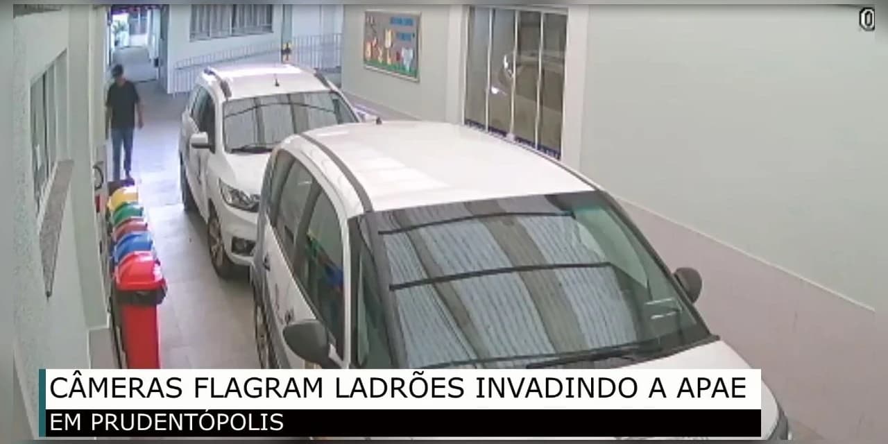 TV NOSSA GENTE: Câmeras registram momento em que indivíduos entram na APAE de Prudentópolis e furtam TV