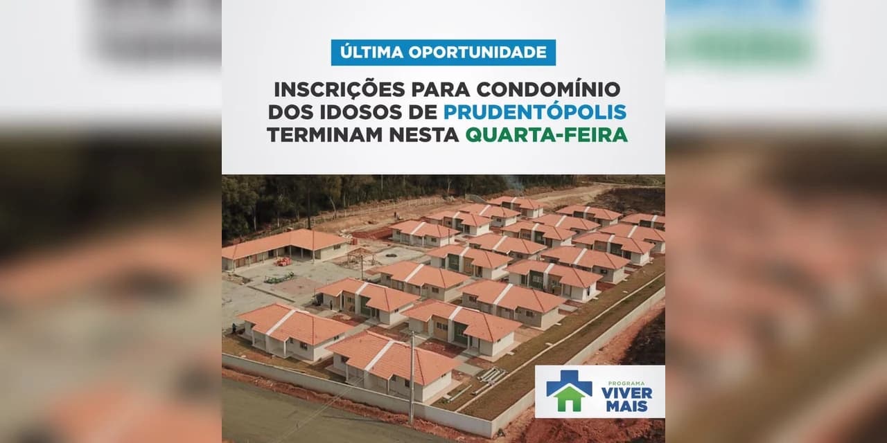 Prorrogadas inscrições para seleção de moradias no condomínio do idoso de Prudentópolis