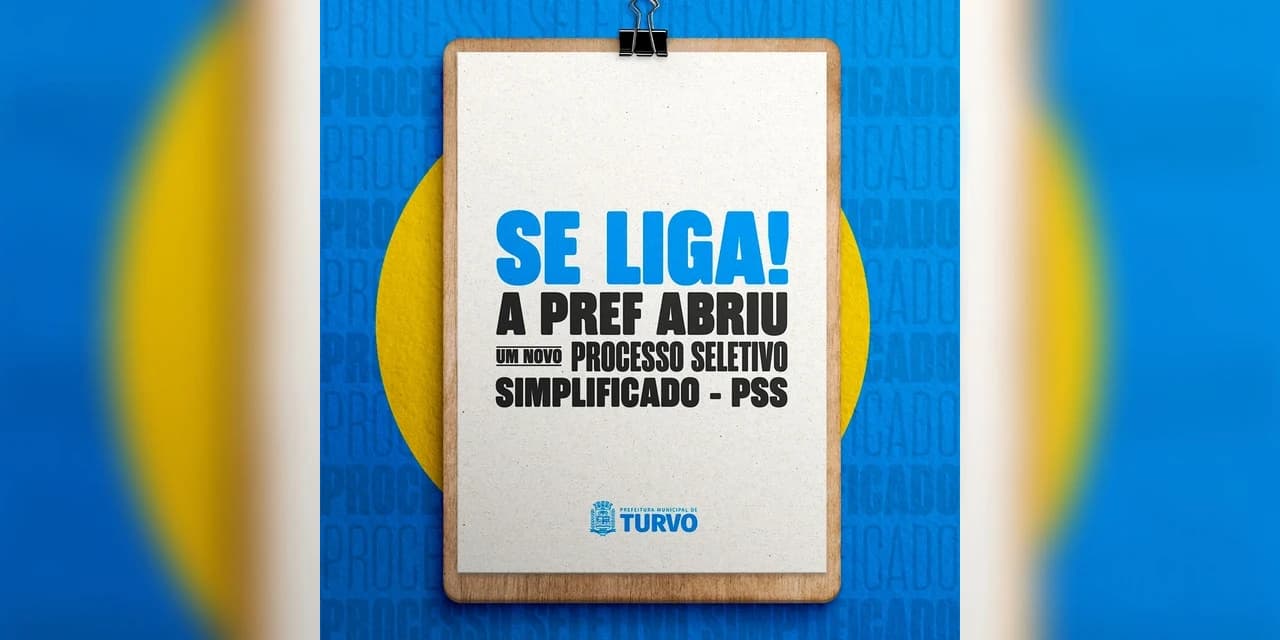Prefeitura de Turvo abre novo PSS