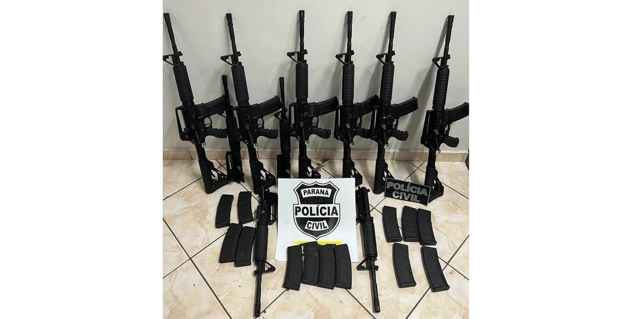 Polícia encontra dez fuzis dentro de tanque de combustível e prende suspeito em Foz do Iguaçu