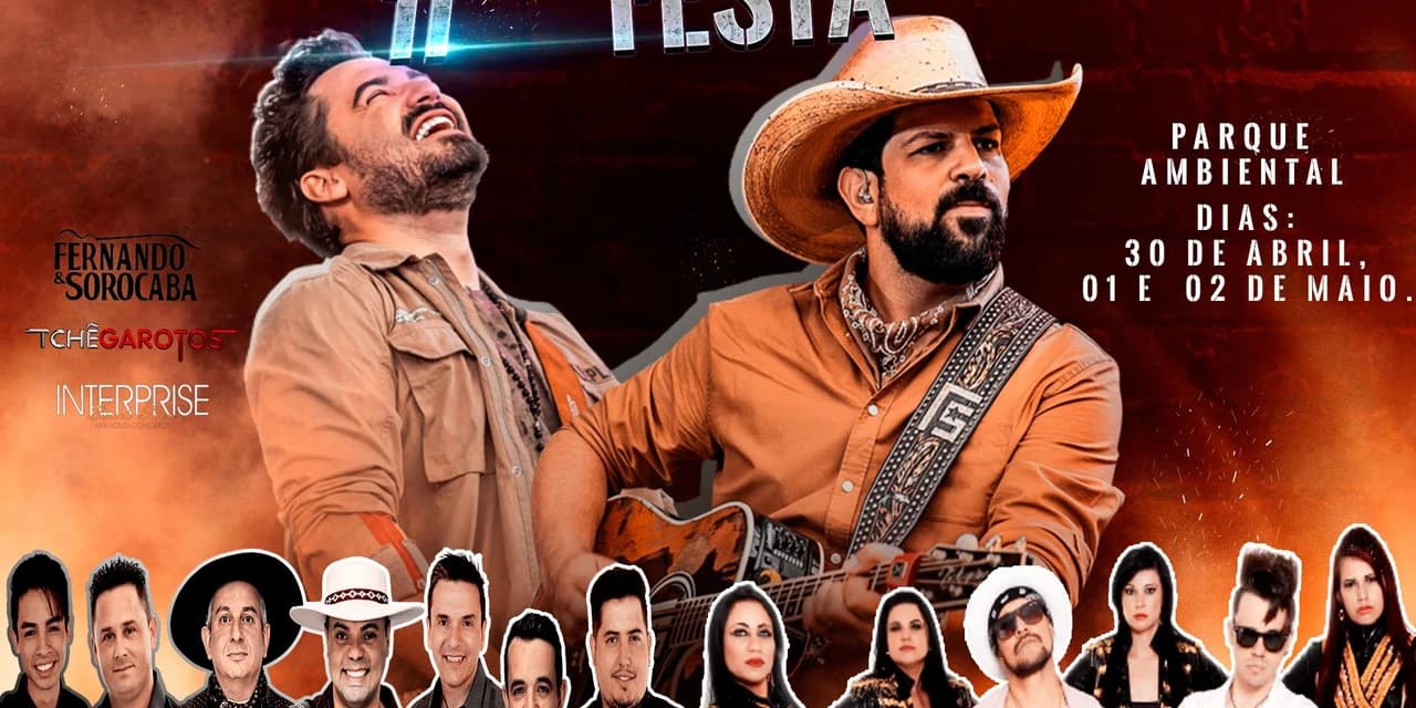Imbituva terá show gratuito de Fernando e Sorocaba em comemoração ao aniversário da cidade