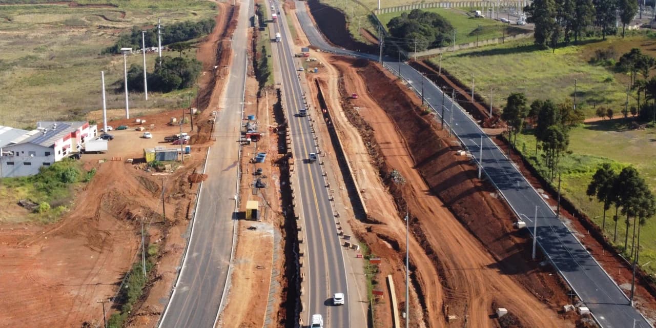 Duplicação da BR-277 em Guarapuava desvia tráfego de veículos para as marginais