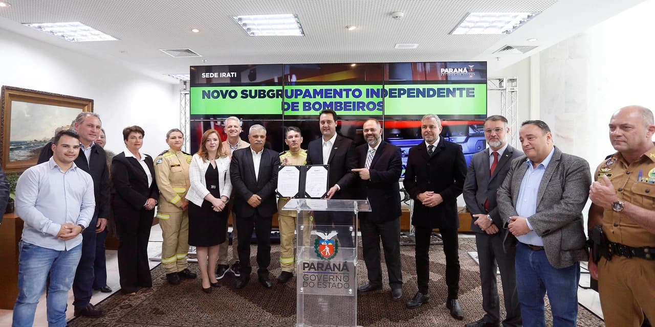 Governador anuncia criação do 10º Subgrupamento de Bombeiros Independente, em Irati
