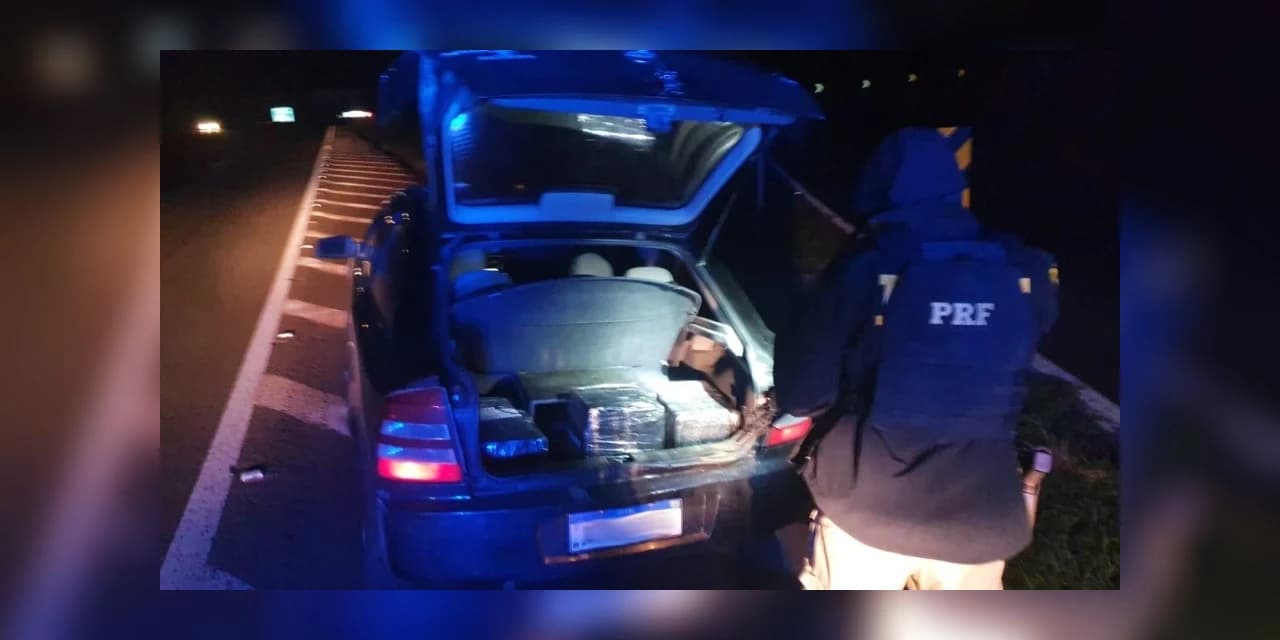 PRF apreende em Cascavel maconha que viria para Prudentópolis