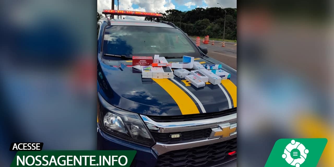 PRF apreende eletrônicos na Br 277 em Guarapuava-