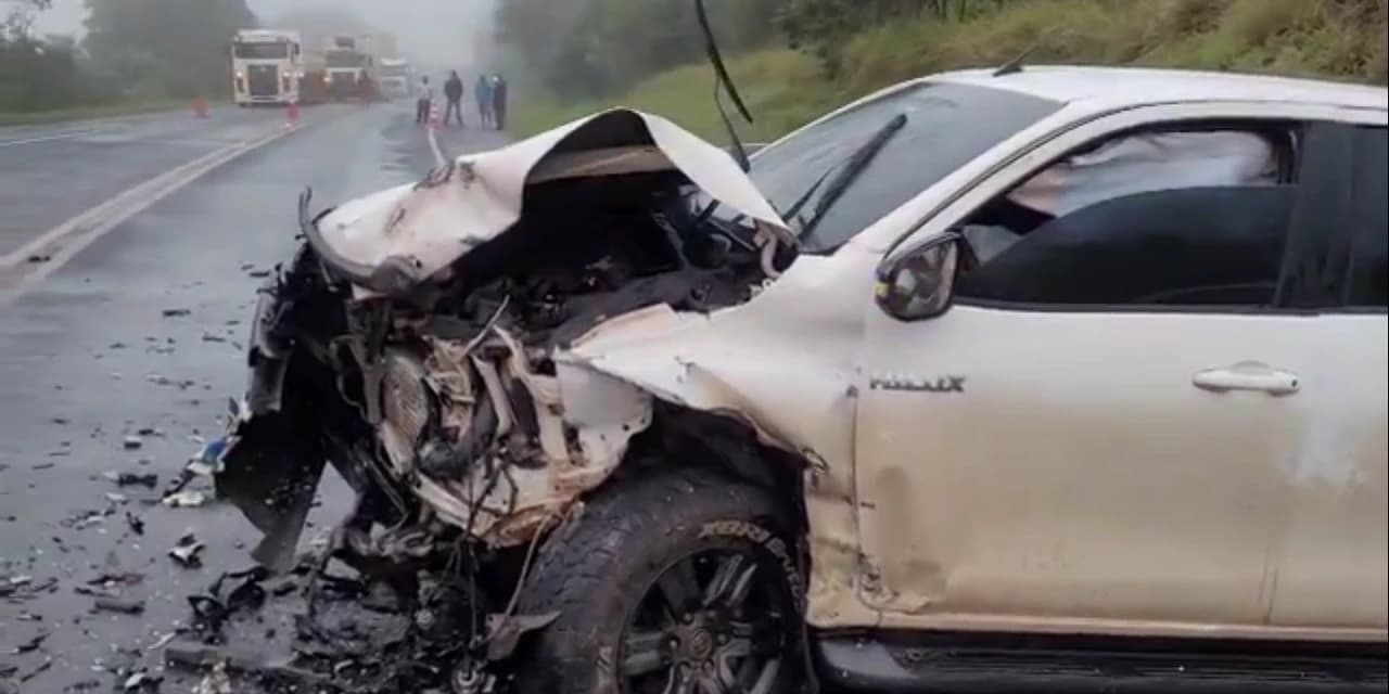 Grave acidente envolvendo caminhonete de Prudentópolis deixa um morto na BR-373