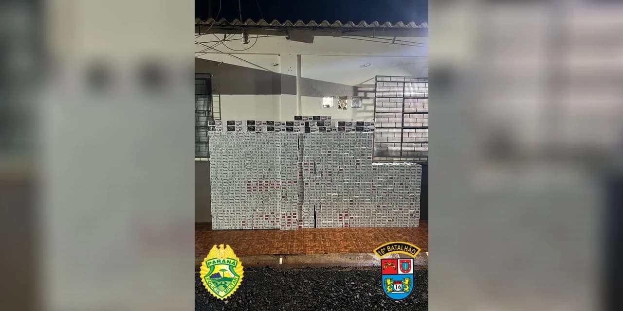 Em Manoel Ribas polícia realiza a apreensão de 1100 maços de cigarros