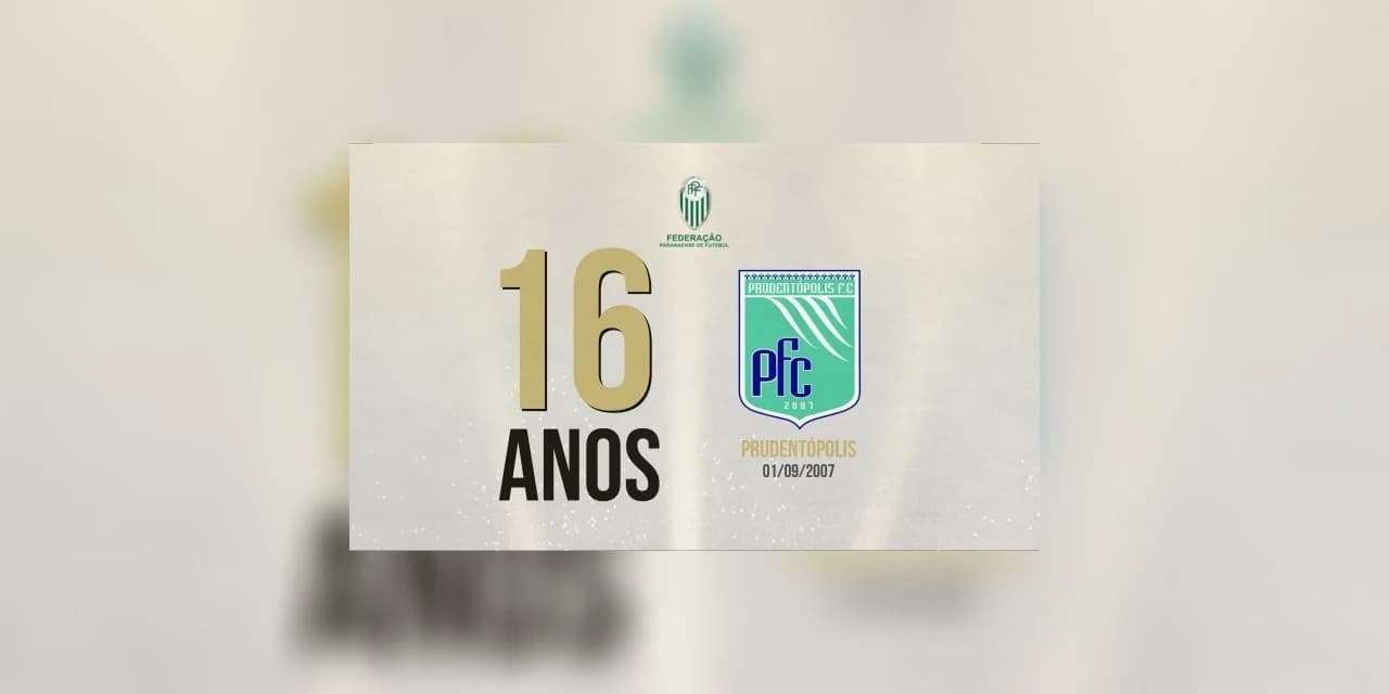 Prudentópolis Futebol Clube completa 16 anos de fundação