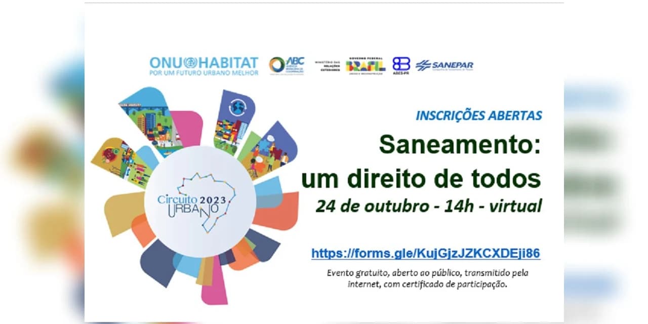 Sanepar abre inscrições para capacitação virtual sobre direito ao saneamento