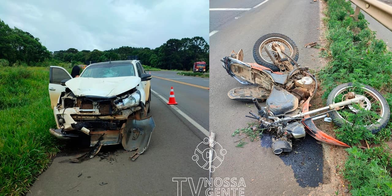 Tragédia na BR 373: Colisão Fatal entre Hilux e Motocicleta em Prudentópolis Tira a Vida de Motociclista