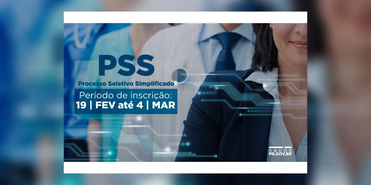 Saúde abre processo seletivo para contratação de 341 profissionais em todo Paraná