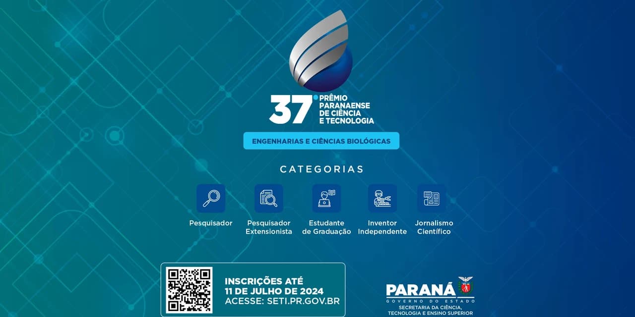 Inscrições para a 37ª edição do Prêmio de Ciência e Tecnologia vão até 11 de julho