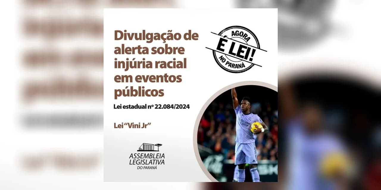 Lei Vini JR de combate ao racismo é sancionada e agora é lei no Paraná
