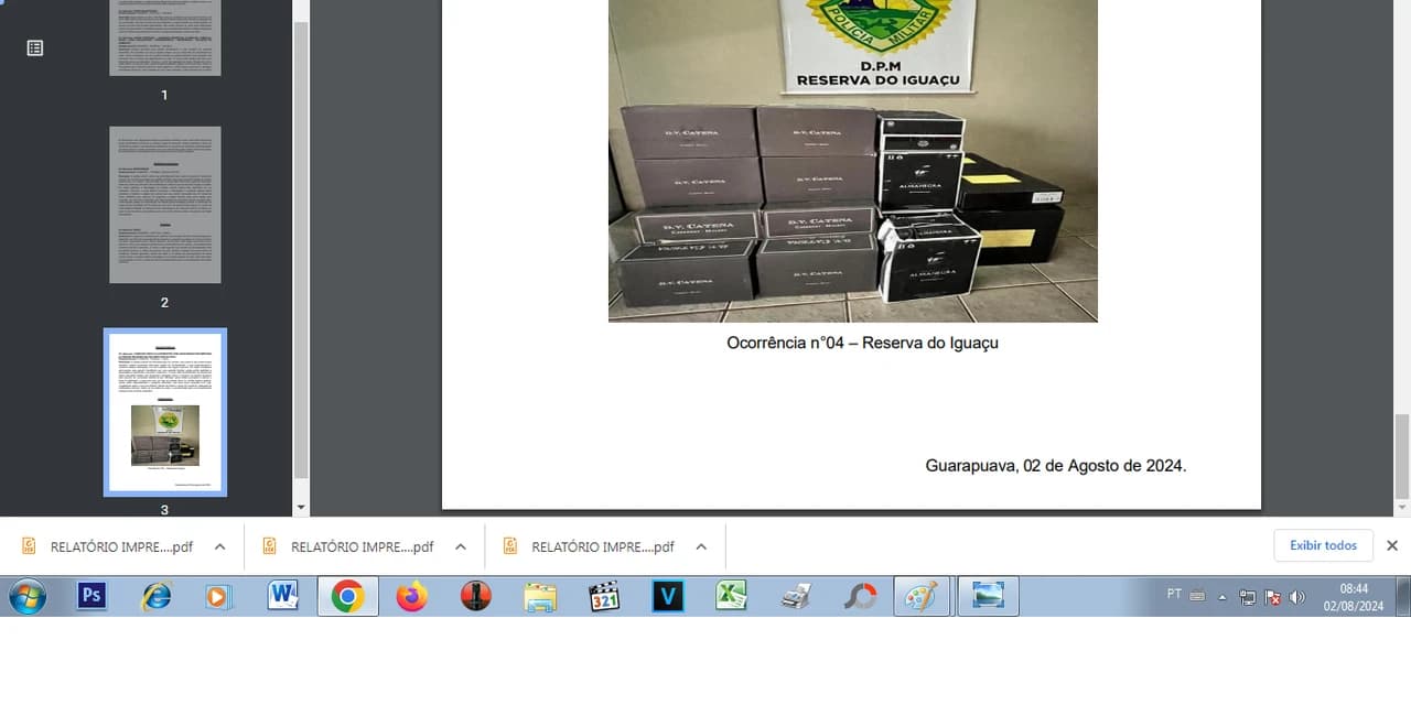 Polícia Militar  apreende 50 caixas de vinho em Reserva do Iguaçu