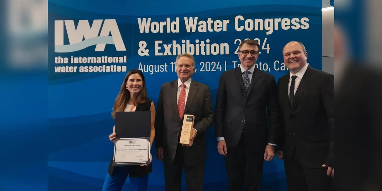 Sanepar leva prêmio internacional de empresa inovadora para ações climáticas