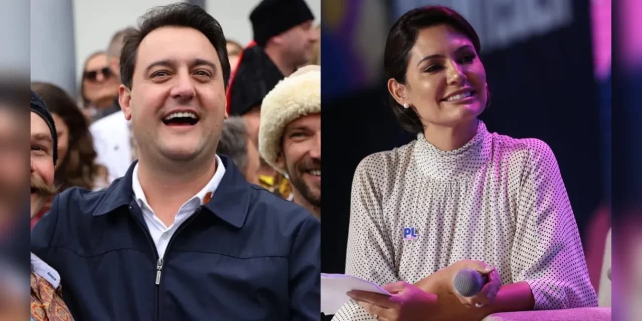 Aliados de Bolsonaro cogitam chapa Ratinho Jr-Michelle para 2026