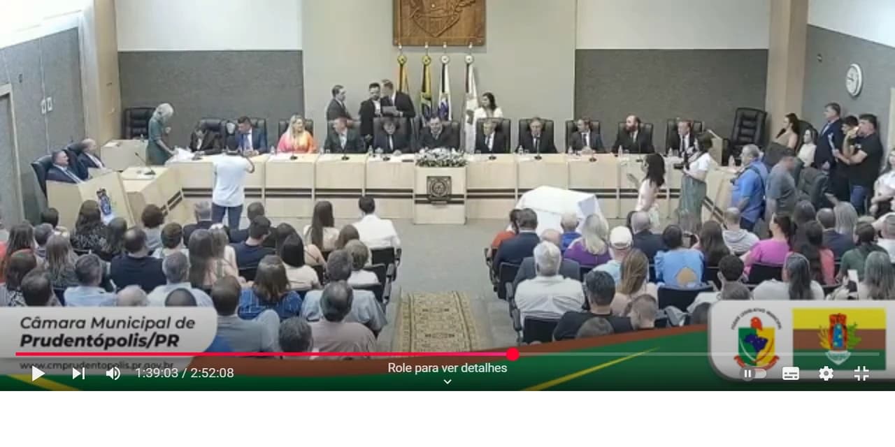 Confira a pauta da sessão da Câmara de vereadores de Prudentópolis para está terça-feira (11)