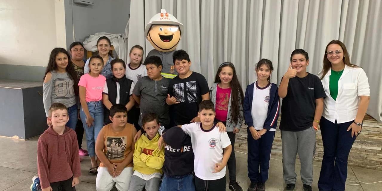 Em Rebouças, Copel orienta quase 500 estudantes sobre cuidados com a rede elétrica
