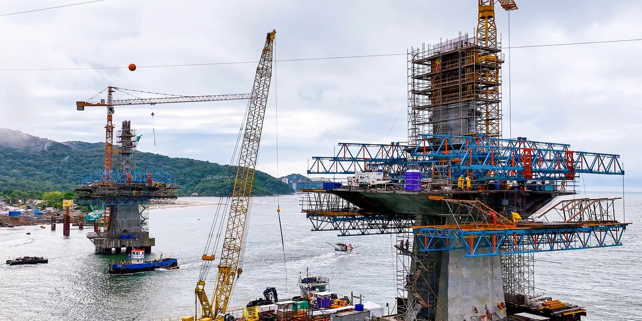 Obras da Ponte de Guaratuba chegam a 65% com destaque para avanço do trecho estaiado