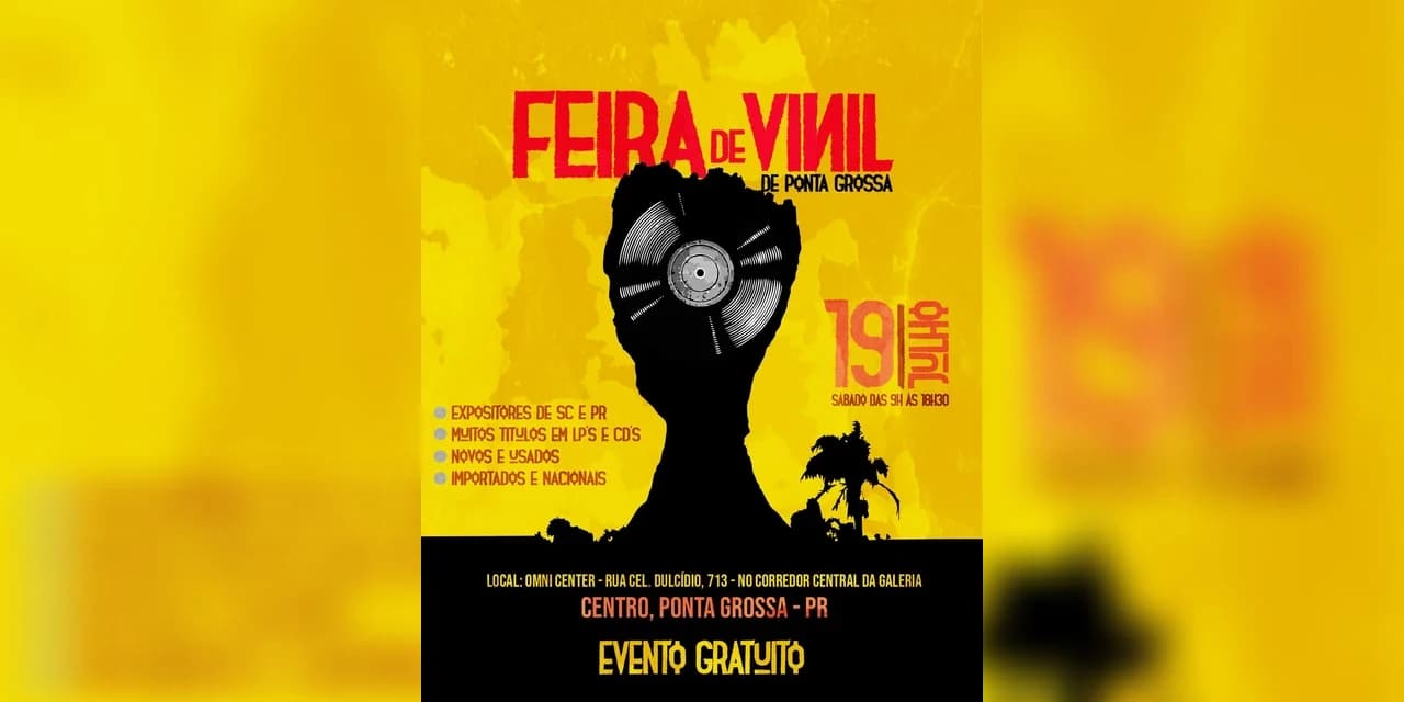 Ponta Grossa realiza a 1ª Feira de Vinil para os amantes da música analógica
