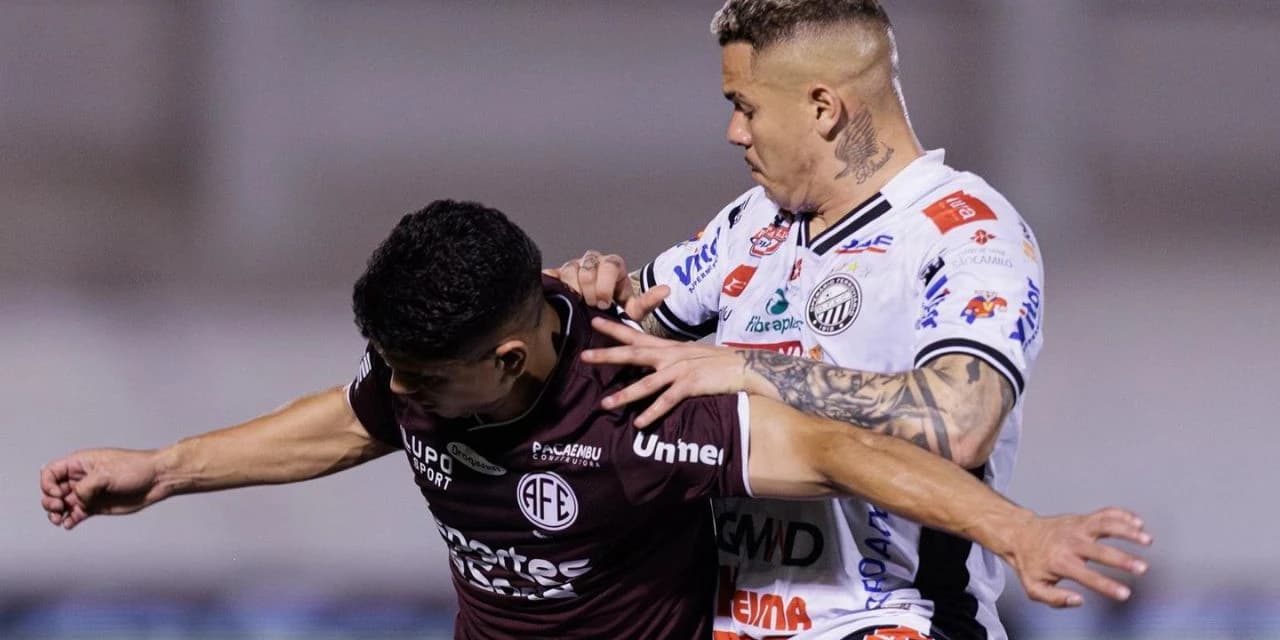 Com um a mais em campo, Operário fica no empate com a Ferroviária