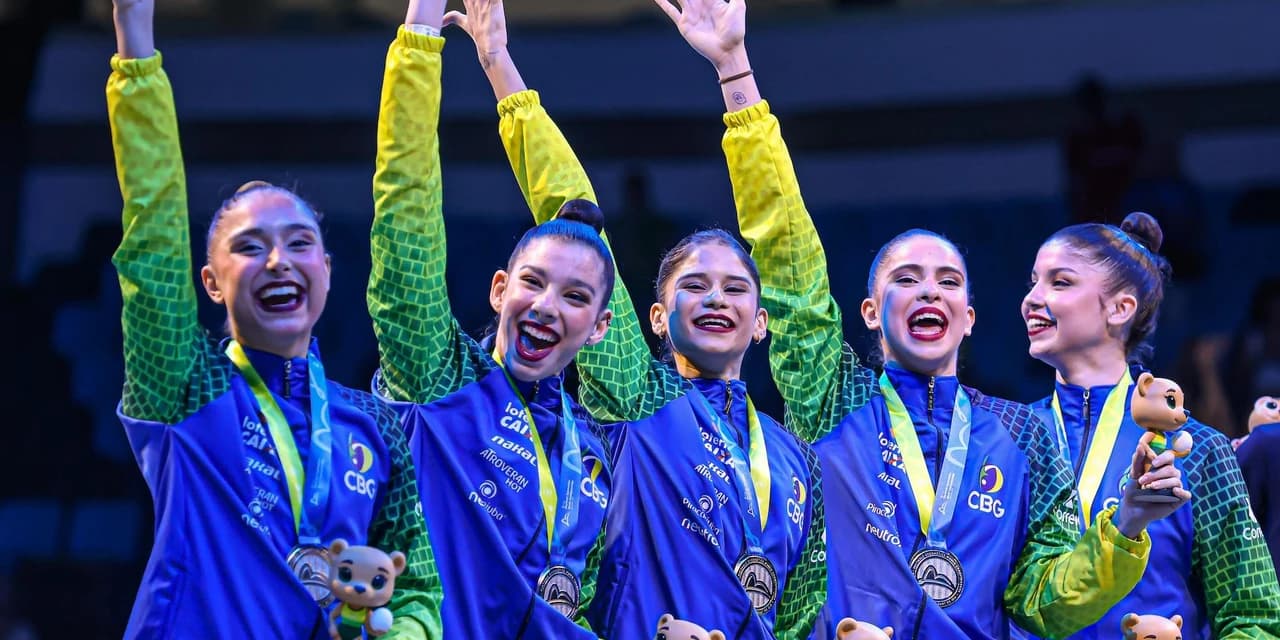 Com duas atletas do Paraná, Brasil conquista prata inédita no Mundial de Ginástica Rítmica