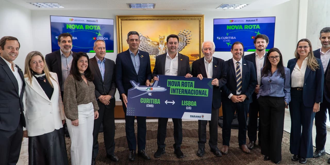 Conexão Curitiba-Lisboa: Paraná terá voo para a Europa a partir de 2026