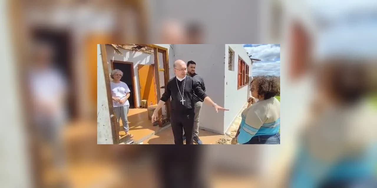 Dom Amilton visita Rio Bonito do Iguaçu e presta solidariedade às vítimas do tornado