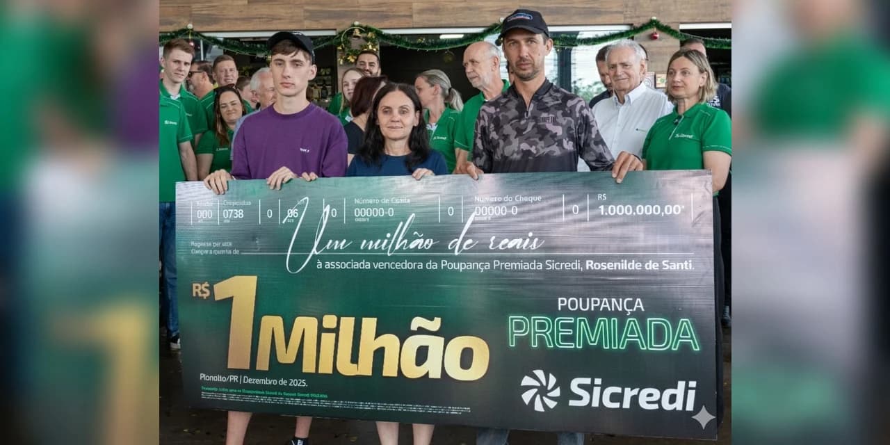 Moradora de Planalto, no Paraná, é contemplada com prêmio de R$ 1 milhão da campanha Poupança Premiada