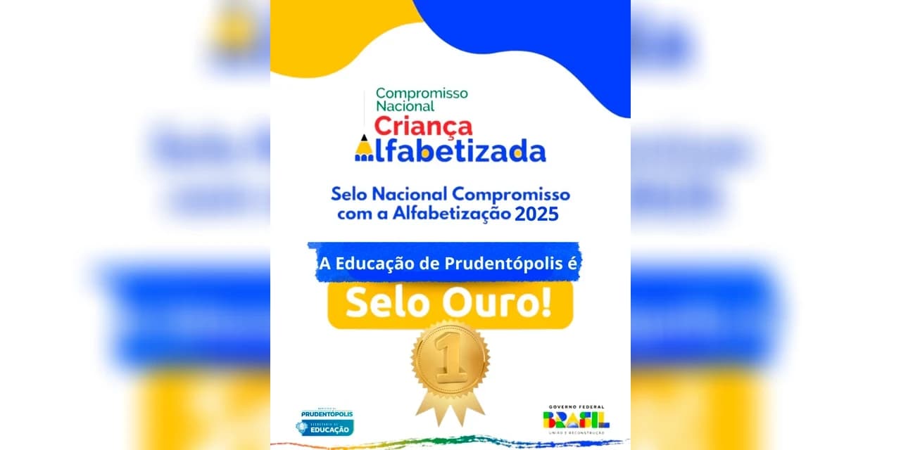 Educação de Prudentópolis conquista selo ouro na alfabetização pela segunda vez