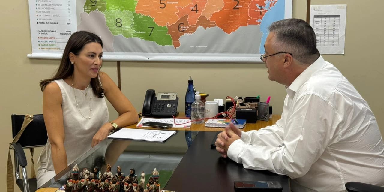 Mabel se reúne com secretário de Saúde para agilizar emendas para hospitais de Ponta Grossa